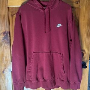 Nike Men's Burgundy Hoodie